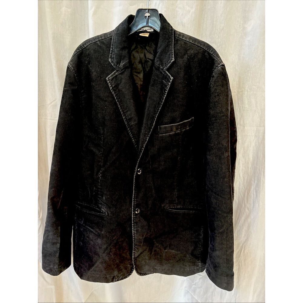 Men's‎ DKNY Black Corduroy Sport Coat Size Large